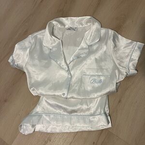 In Bloom by jonquil white bridal pajamas size XXL (fits like a Large)